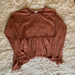 Peach Love Peplum Top